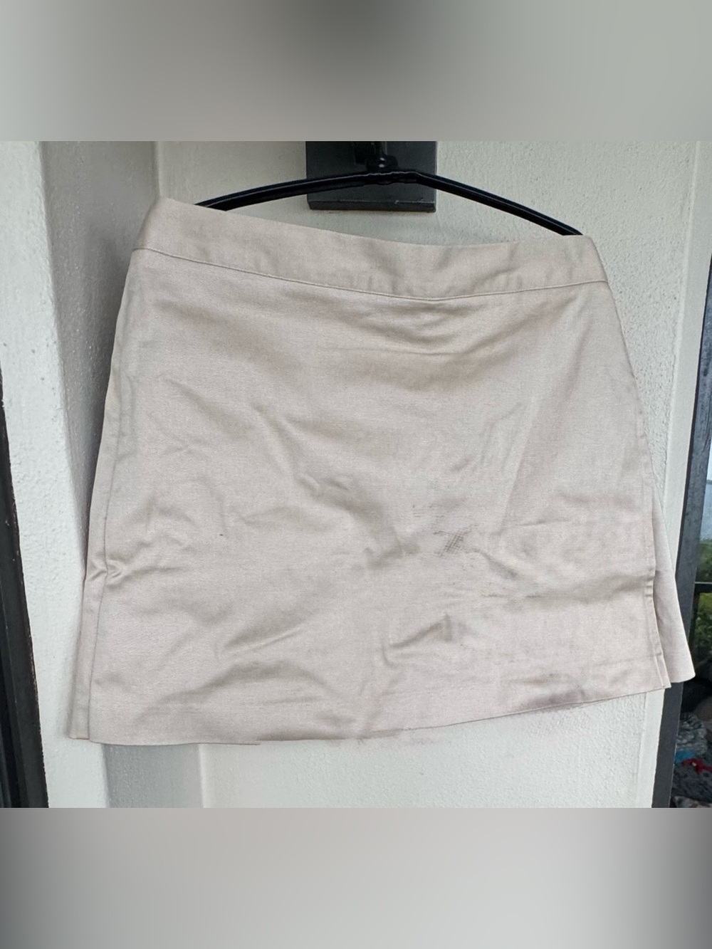 Boston Proper Womens Beige Wrap Skort Side Zip Closure Cotton/Spandex Blend 16